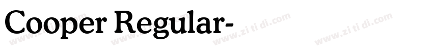 Cooper Regular字体转换
